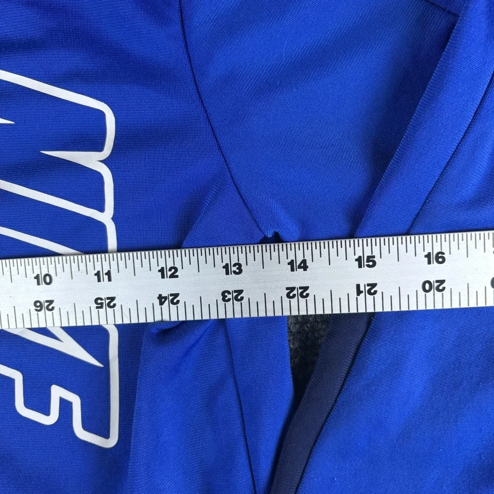 Nike‎ Track Jacket Boys 7 Blue Logo Mock Neck Long Sleeve Full Zip Performance